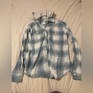 mens hooded flannel. size xs.